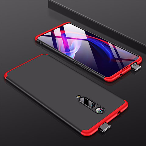 Coque Plastique Mat Protection Integrale 360 Degres Avant et Arriere Etui Housse P01 pour Xiaomi Mi 9T Rouge et Noir