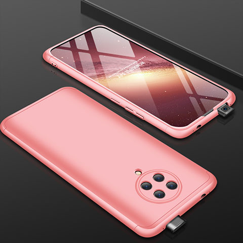 Coque Plastique Mat Protection Integrale 360 Degres Avant et Arriere Etui Housse P01 pour Xiaomi Poco F2 Pro Or Rose