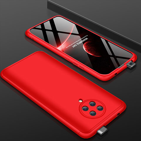 Coque Plastique Mat Protection Integrale 360 Degres Avant et Arriere Etui Housse P01 pour Xiaomi Poco F2 Pro Rouge