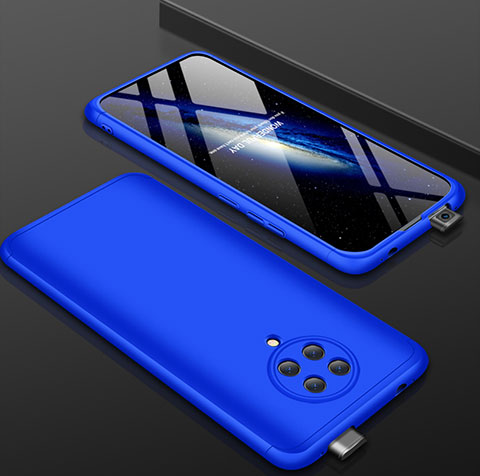 Coque Plastique Mat Protection Integrale 360 Degres Avant et Arriere Etui Housse P01 pour Xiaomi Redmi K30 Pro Zoom Bleu