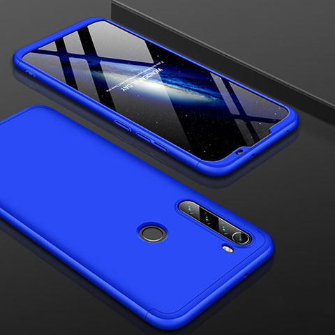 Coque Plastique Mat Protection Integrale 360 Degres Avant et Arriere Etui Housse P01 pour Xiaomi Redmi Note 8 Bleu