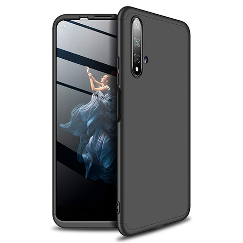 Coque Plastique Mat Protection Integrale 360 Degres Avant et Arriere Etui Housse P02 pour Huawei Nova 5T Noir