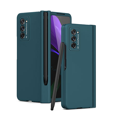 Coque Plastique Mat Protection Integrale 360 Degres Avant et Arriere Etui Housse P02 pour Samsung Galaxy Z Fold2 5G Vert