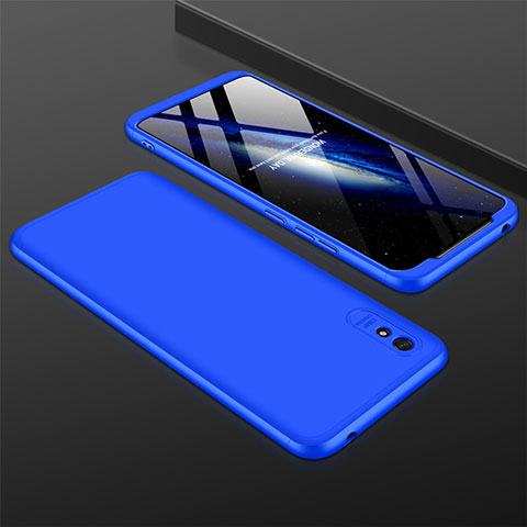 Coque Plastique Mat Protection Integrale 360 Degres Avant et Arriere Etui Housse P03 pour Xiaomi Redmi 9A Bleu