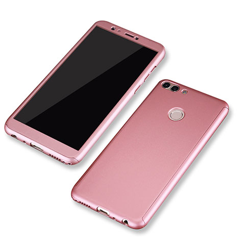 Coque Plastique Mat Protection Integrale 360 Degres Avant et Arriere Etui Housse pour Huawei Enjoy 7S Or Rose