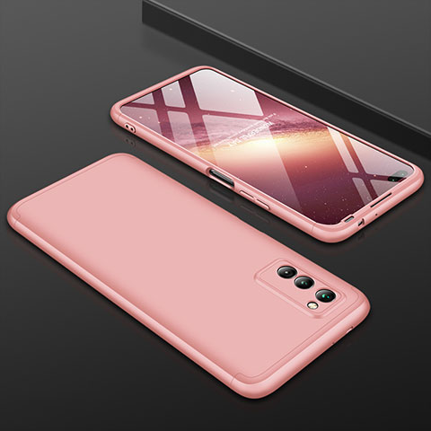 Coque Plastique Mat Protection Integrale 360 Degres Avant et Arriere Etui Housse pour Huawei Honor V30 5G Or Rose