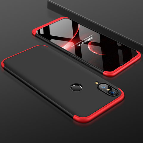 Coque Plastique Mat Protection Integrale 360 Degres Avant et Arriere Etui Housse pour Huawei Nova 3e Rouge et Noir