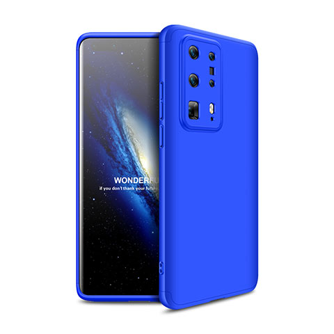 Coque Plastique Mat Protection Integrale 360 Degres Avant et Arriere Etui Housse pour Huawei P40 Pro+ Plus Bleu