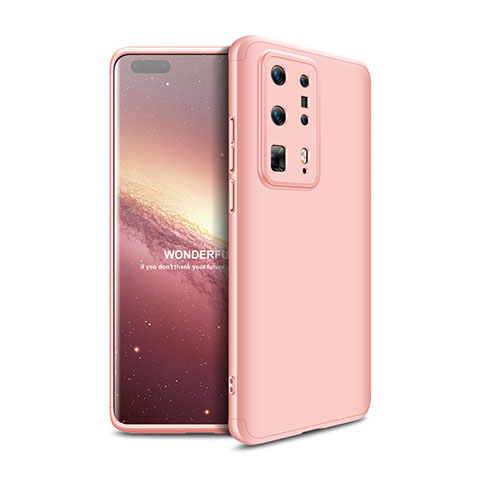 Coque Plastique Mat Protection Integrale 360 Degres Avant et Arriere Etui Housse pour Huawei P40 Pro+ Plus Or Rose