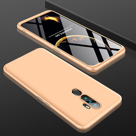 Coque Plastique Mat Protection Integrale 360 Degres Avant et Arriere Etui Housse pour Oppo A11 Or