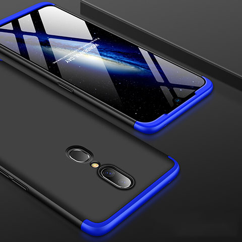 Coque Plastique Mat Protection Integrale 360 Degres Avant et Arriere Etui Housse pour Oppo A9 Bleu et Noir