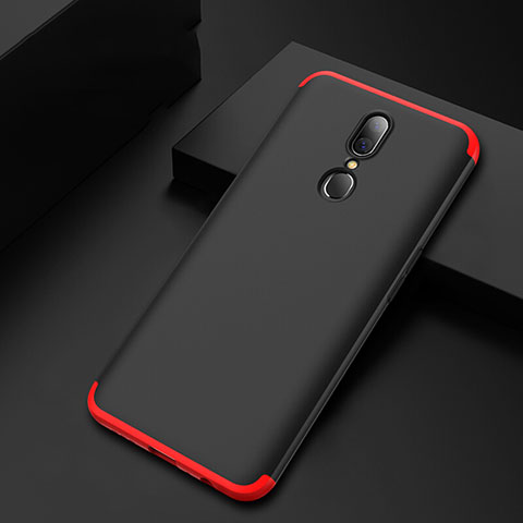 Coque Plastique Mat Protection Integrale 360 Degres Avant et Arriere Etui Housse pour Oppo A9X Rouge et Noir