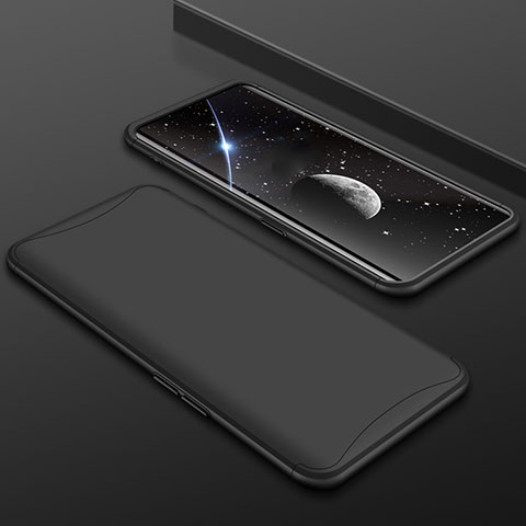 Coque Plastique Mat Protection Integrale 360 Degres Avant et Arriere Etui Housse pour Oppo Find X Noir