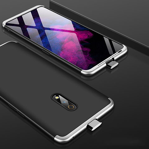 Coque Plastique Mat Protection Integrale 360 Degres Avant et Arriere Etui Housse pour Oppo K3 Argent et Noir