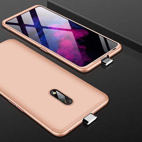 Coque Plastique Mat Protection Integrale 360 Degres Avant et Arriere Etui Housse pour Oppo K3 Or