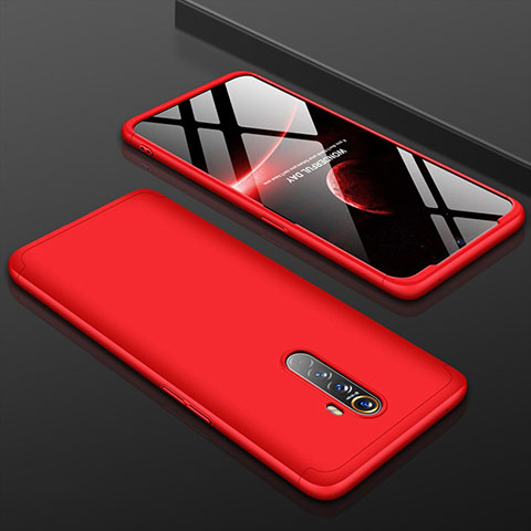 Coque Plastique Mat Protection Integrale 360 Degres Avant et Arriere Etui Housse pour Oppo Reno Ace Rouge