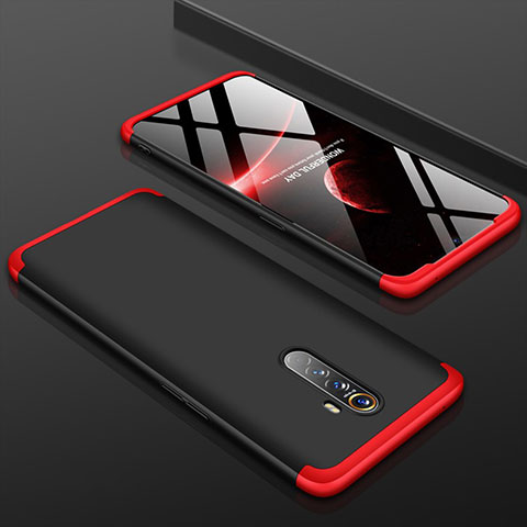 Coque Plastique Mat Protection Integrale 360 Degres Avant et Arriere Etui Housse pour Oppo Reno Ace Rouge et Noir