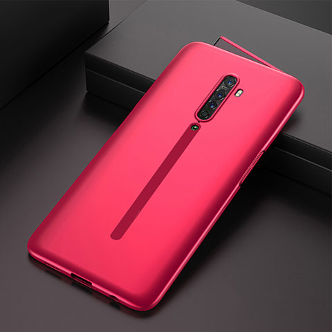 Coque Plastique Mat Protection Integrale 360 Degres Avant et Arriere Etui Housse pour Oppo Reno2 Rouge