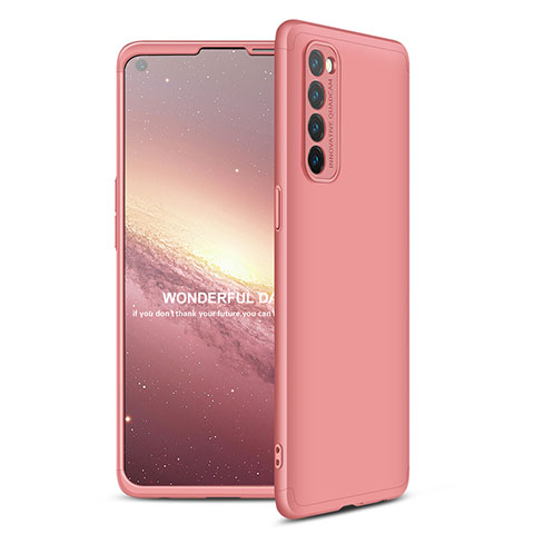 Coque Plastique Mat Protection Integrale 360 Degres Avant et Arriere Etui Housse pour Oppo Reno4 Pro 4G Or Rose