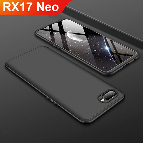 Coque Plastique Mat Protection Integrale 360 Degres Avant et Arriere Etui Housse pour Oppo RX17 Neo Noir