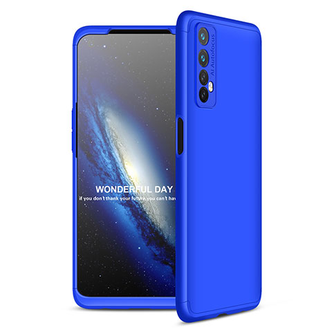 Coque Plastique Mat Protection Integrale 360 Degres Avant et Arriere Etui Housse pour Realme 7 Bleu