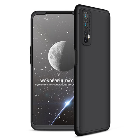 Coque Plastique Mat Protection Integrale 360 Degres Avant et Arriere Etui Housse pour Realme 7 Noir