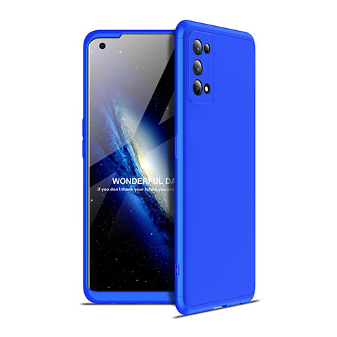 Coque Plastique Mat Protection Integrale 360 Degres Avant et Arriere Etui Housse pour Realme 7 Pro Bleu