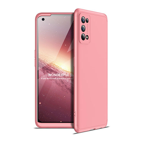 Coque Plastique Mat Protection Integrale 360 Degres Avant et Arriere Etui Housse pour Realme 7 Pro Or Rose