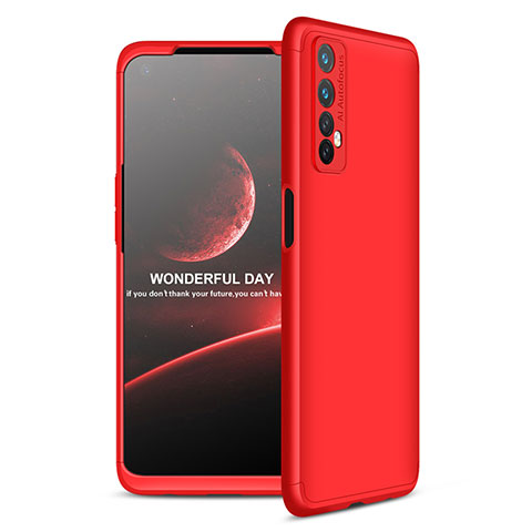 Coque Plastique Mat Protection Integrale 360 Degres Avant et Arriere Etui Housse pour Realme 7 Rouge