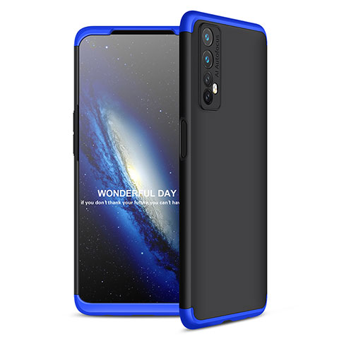 Coque Plastique Mat Protection Integrale 360 Degres Avant et Arriere Etui Housse pour Realme Narzo 30 4G Bleu et Noir