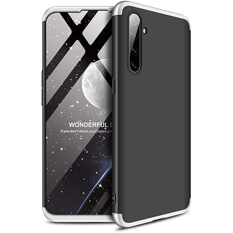 Coque Plastique Mat Protection Integrale 360 Degres Avant et Arriere Etui Housse pour Realme XT Argent et Noir