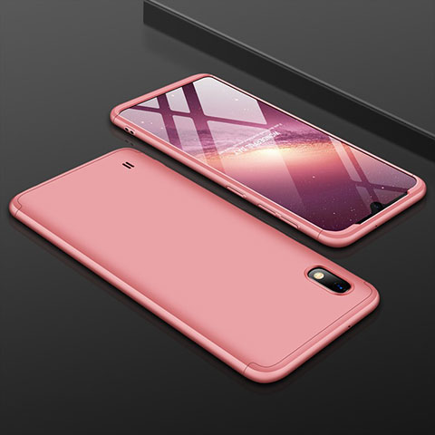 Coque Plastique Mat Protection Integrale 360 Degres Avant et Arriere Etui Housse pour Samsung Galaxy A10 Or Rose