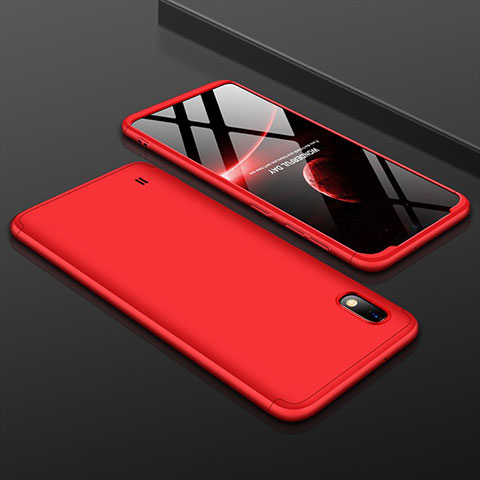 Coque Plastique Mat Protection Integrale 360 Degres Avant et Arriere Etui Housse pour Samsung Galaxy A10 Rouge