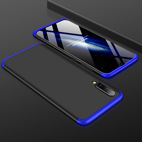 Coque Plastique Mat Protection Integrale 360 Degres Avant et Arriere Etui Housse pour Samsung Galaxy A50 Bleu et Noir