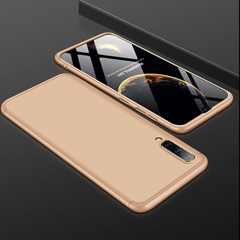 Coque Plastique Mat Protection Integrale 360 Degres Avant et Arriere Etui Housse pour Samsung Galaxy A50 Or