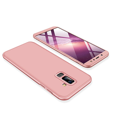 Coque Plastique Mat Protection Integrale 360 Degres Avant et Arriere Etui Housse pour Samsung Galaxy A6 Plus Rose