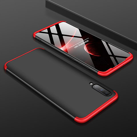 Coque Plastique Mat Protection Integrale 360 Degres Avant et Arriere Etui Housse pour Samsung Galaxy A70 Rouge et Noir