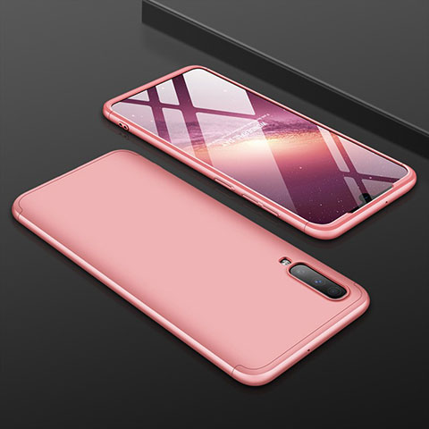 Coque Plastique Mat Protection Integrale 360 Degres Avant et Arriere Etui Housse pour Samsung Galaxy A70S Or Rose