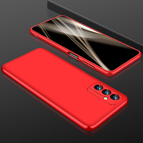 Coque Plastique Mat Protection Integrale 360 Degres Avant et Arriere Etui Housse pour Samsung Galaxy A82 5G Rouge
