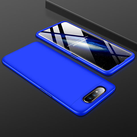 Coque Plastique Mat Protection Integrale 360 Degres Avant et Arriere Etui Housse pour Samsung Galaxy A90 4G Bleu