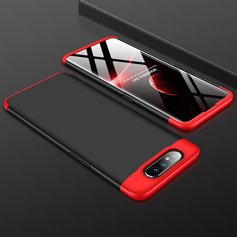 Coque Plastique Mat Protection Integrale 360 Degres Avant et Arriere Etui Housse pour Samsung Galaxy A90 4G Rouge et Noir