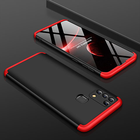 Coque Plastique Mat Protection Integrale 360 Degres Avant et Arriere Etui Housse pour Samsung Galaxy M31 Rouge et Noir