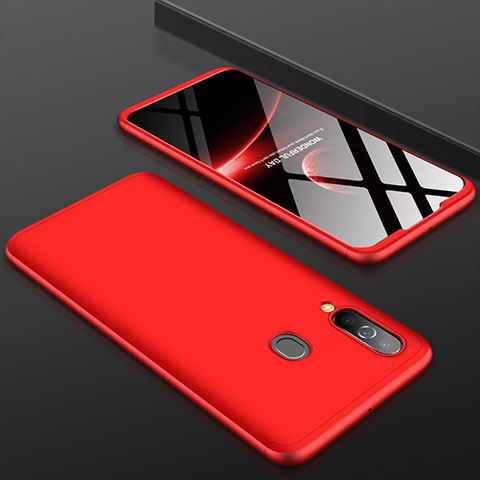 Coque Plastique Mat Protection Integrale 360 Degres Avant et Arriere Etui Housse pour Samsung Galaxy M40 Rouge