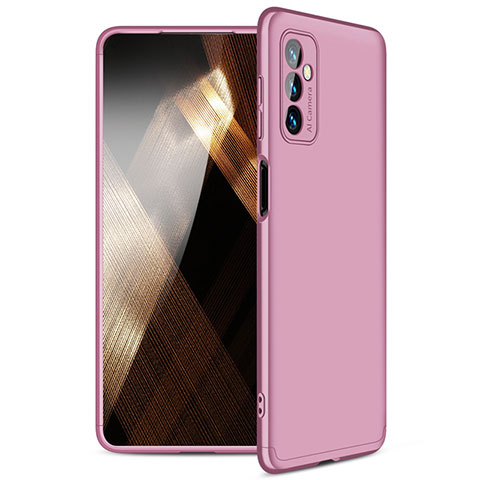 Coque Plastique Mat Protection Integrale 360 Degres Avant et Arriere Etui Housse pour Samsung Galaxy M52 5G Or Rose