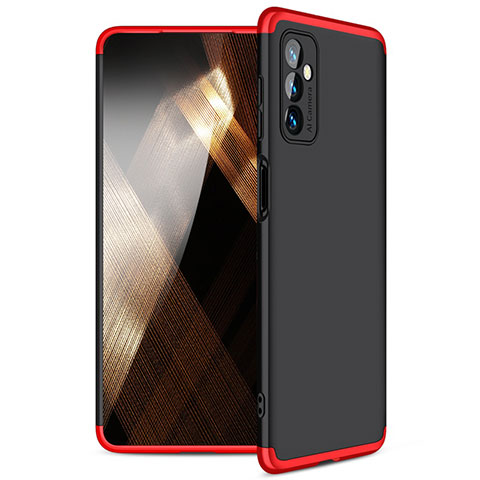 Coque Plastique Mat Protection Integrale 360 Degres Avant et Arriere Etui Housse pour Samsung Galaxy M52 5G Rouge et Noir