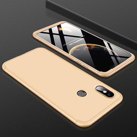 Coque Plastique Mat Protection Integrale 360 Degres Avant et Arriere Etui Housse pour Xiaomi Mi 8 Or