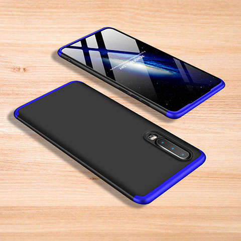 Coque Plastique Mat Protection Integrale 360 Degres Avant et Arriere Etui Housse pour Xiaomi Mi 9 Pro 5G Bleu et Noir