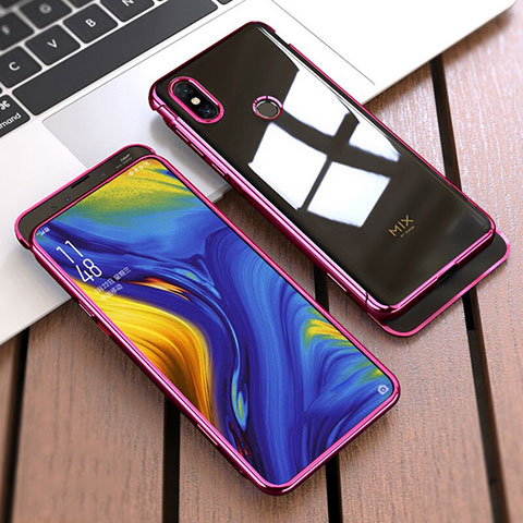 Coque Plastique Mat Protection Integrale 360 Degres Avant et Arriere Etui Housse pour Xiaomi Mi Mix 3 Rouge