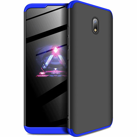 Coque Plastique Mat Protection Integrale 360 Degres Avant et Arriere Etui Housse pour Xiaomi Redmi 8A Bleu et Noir