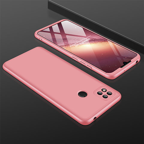 Coque Plastique Mat Protection Integrale 360 Degres Avant et Arriere Etui Housse pour Xiaomi Redmi 9C NFC Or Rose